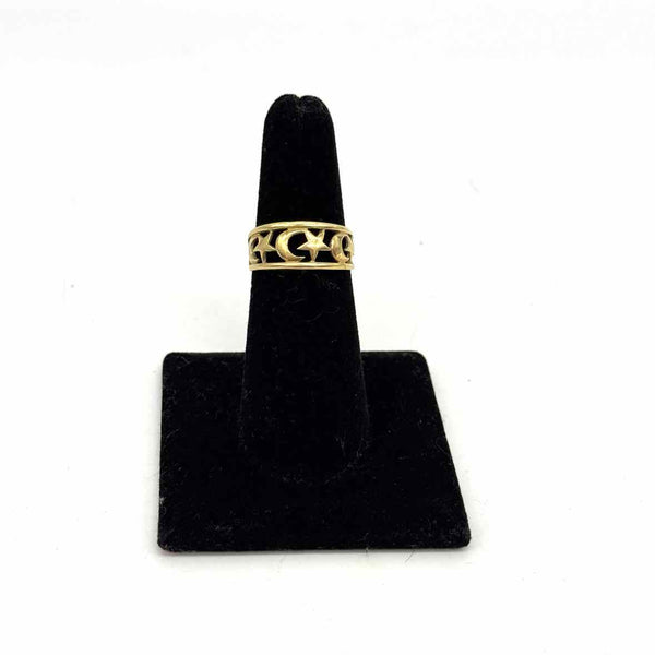 Moon and Stars Gold Ring